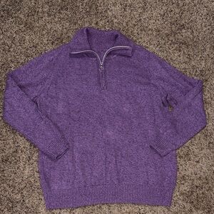 Women’s Purple Half-Zip Sweater